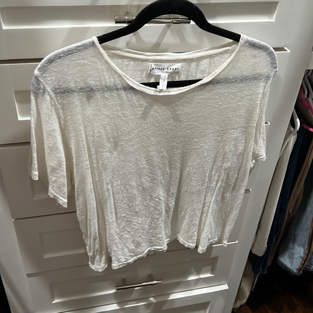 Apiece apart white blouse xs